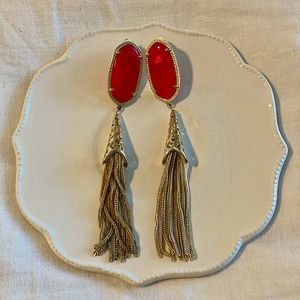 Kendra Scott Vintage Red Julie Tassel Earring